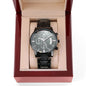Engrave your own special message,Black Chronograph Watch