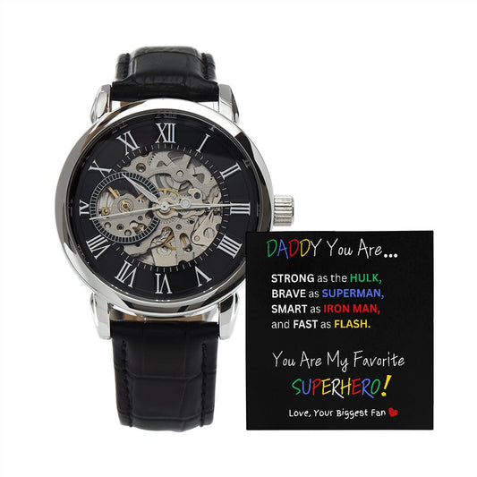 Super Daddy, Men's openwork watch