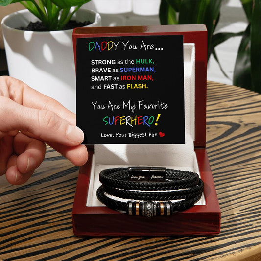 Super Daddy, Love you forever bracelet