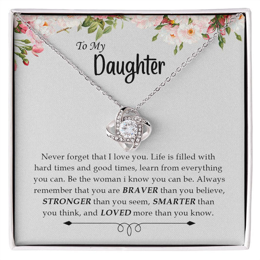 My Daughter| Never Forever - Love Knot Necklace